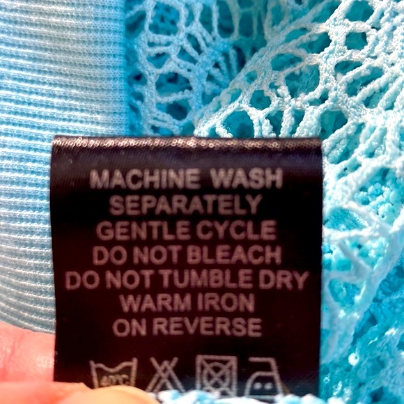 Mint aqua green sheer lace jacket - Picture 4 of 4